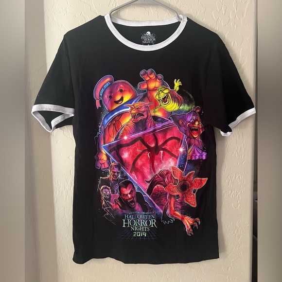 Universal Studio Tops - Universal Studios Halloween Horror Nights 2019 Graphic Tee Black Unisex Size S
